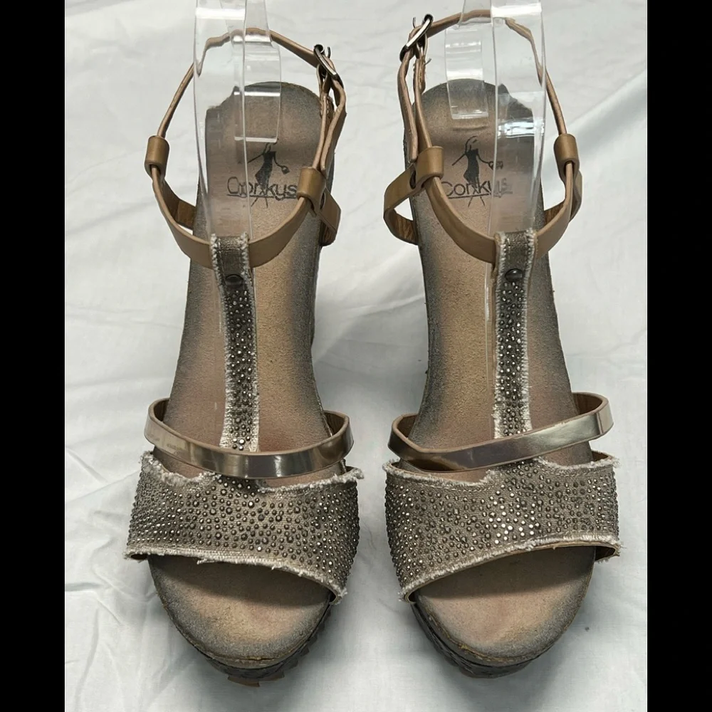 Corkys  Monet Distressed Platform Wedge Heels‎ 10